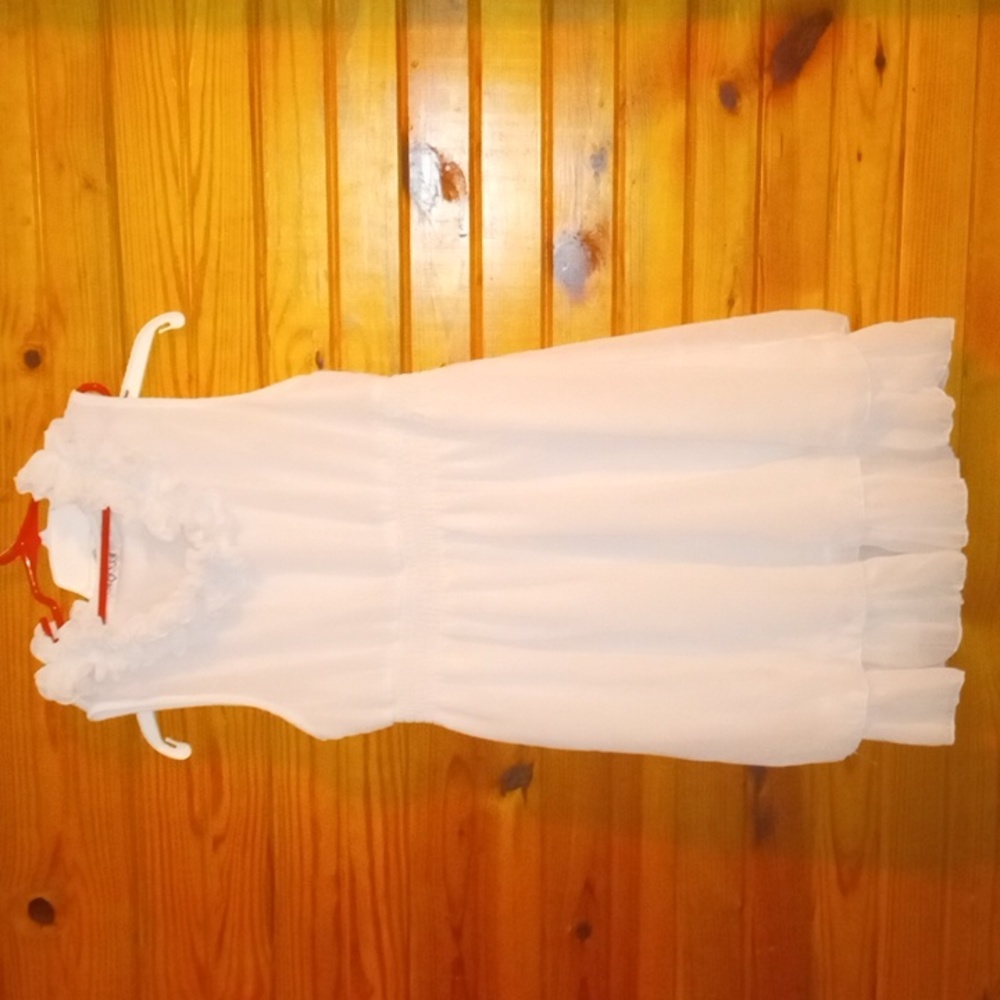 women small Alyssa white sheer sleeveless dress